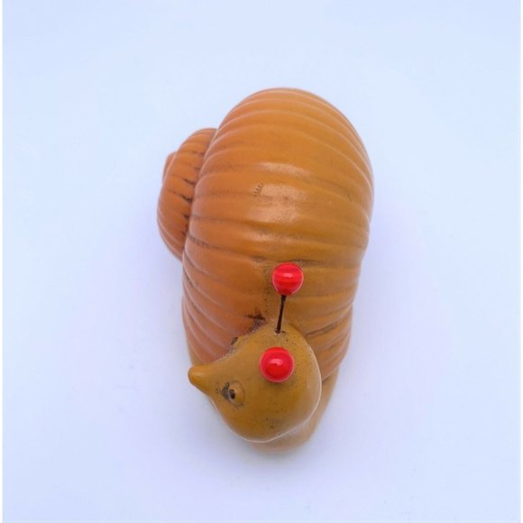 Rare Fitz & Floyd Snail Orange Shell Red Antenna Cute 1970's Kitschy Figurine - Picture 4 of 11